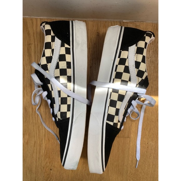Size 9.5 US WOMENS Checkered Vans - Picture 2 of 4